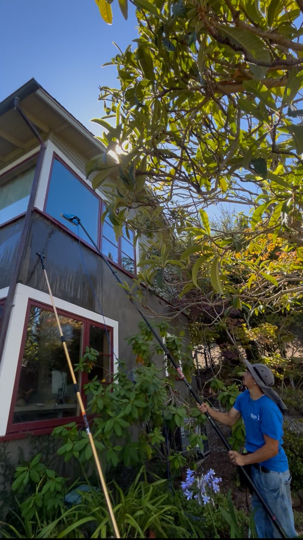 Gallery photos for Exterior Window Cleaning on a Multi-Story Home in Saratoga: Image #1